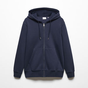 Sweat-shirts à capuche zippés en molleton de coton épais pour hommes, coupe classique, couleur unie, streetwear d'automne, fabricant de sweats à capuche zippés unis - Product Image 3