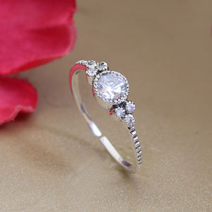 Anillo Ajustable de Plata Estilo Rajastaní con Brillantes Piedras de Circonia Cúbica, Anillo de Plata de Ley 925, Joyería para Mujeres y Niñas - Product Image 4