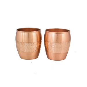 Juego de tazas Mosco Mule de cobre puro 100% hecho a mano con acabado martillado, beneficios ayurvédicos para la salud, taza para beber para el hogar y la oficina - Product Image 1