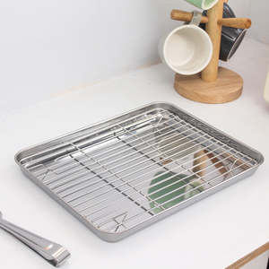 ถาดอบอาหารทรงสี่เหลี่ยมผืนผ้าแบบลึก ผลิตจากสแตนเลส 304 ปลอดภัยสำหรับเครื่องล้างจาน เป็นมิตรต่อสิ่งแวดล้อม ยี่ห้อ Bold Blossom Wholesale หลากหลายขนาด - Product Image 3