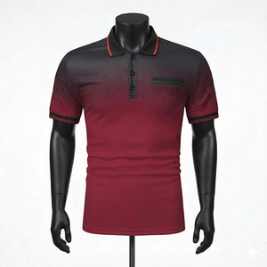 Polo pour hommes en polyester et coton, uni, vierge, prix usine, avec logo personnalisé imprimé, grandes tailles, polos personnalisés - Product Image 1