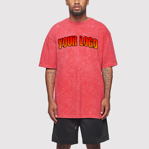 Camisetas Gráficas Estampadas DTG para Streetwear, Camisetas Lisas de Tallas Grandes para Hombre, Camisetas con Lavado Ácido, Camisetas Vintage Personalizadas de Gran Tamaño para Hombre - Product Image 3