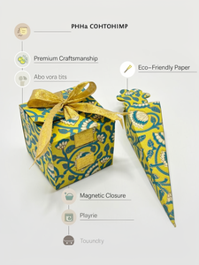 Cajas de Regalo Hechas a Mano con Impresión Serigrafiada, Empaque de Regalo Artesanal de Papel de Algodón para Recuerdos de Boda y Fiesta - Product Image 6