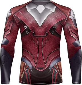 Quick Dry Breathable Polyester/Nylon Fabric Rashguards for Men Customizable Logo Half Sleeve MMA Rash Guard <b>Compression</b> <b>Shirt</b> - Product Image 3