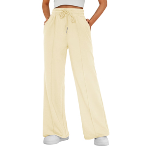 Women <b>Oversized</b> <b>Sweatpants</b> Heavy Fleece Loose Jogger Pants Cozy Winter Lounge Bottoms High Waist Custom Clothing OEM ODM - Product Image 1