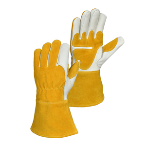 Guantes de Soldadura de Cuero Holy Signs International HSI-0018, Puño Largo, Forro Polar, Protección Contra Salpicaduras de Metal Fundido, Reforzados - Product Image 2