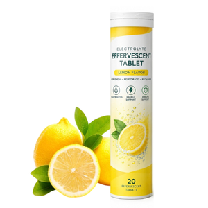 Comprimés effervescents électrolytiques de qualité supérieure, 20 unités, pour une hydratation quotidienne facile et un mélange pratique dans l'eau - Product Image 1
