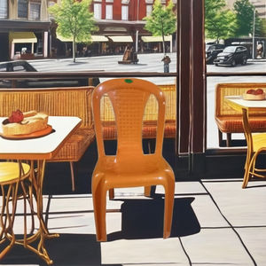 Silla de comedor de plástico puro sin brazos de alta resistencia, diseño moderno para comedor u hotel, compras en línea en India - Product Image 3