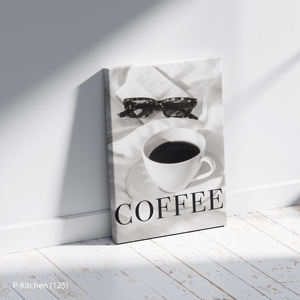 ศิลปะบนผืนผ้าใบสำหรับตกแต่งห้องครัว, โปสเตอร์ภาพถ่ายแก้วกาแฟขาวดำ, ของตกแต่งผนังร้านกาแฟสมัยใหม่ - Product Image 2