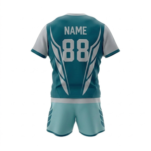 Uniforme de Rugby Personalizado al por Mayor, Tela de Malla de Secado Rápido y Transpirable, Conjunto de Camiseta de Rugby Sublimada, Unisex, para Adultos, con Impresión de Logotipo - Product Image 3