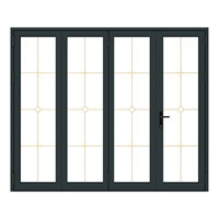 Sistema de Puerta Plegable Corredera Alemana Serie 80, Perfil de Aluminio 6063 T5, Perfiles de Aluminio de Lujo con Recubrimiento en Polvo de Alta Resistencia