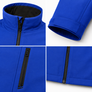 Custom Colors <b>Men</b> Outdoor Softshell <b>Jacket</b> Windproof <b>Lightweight</b> Polyester Stand Collar Softshell <b>Jacket</b> - Product Image 6