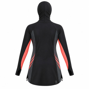 Islamic Modest Swimwear Top Hooded Full Coverage Burkini Rash Guard <b>Swimming</b> <b>Shirt</b> Customized - Product Image 2
