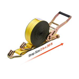 Cinghie di Fissaggio a Cricchetto Resistenti 2 x 30 Piedi con Doppio Gancio a J, Portata 10.000 Libbre - Product Image 5