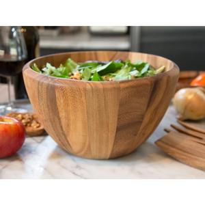 Tazón de Madera Natural para Ensaladas, Frutas, Mezclas y Decoración, Tazón de Cocina de Madera - Product Image 6