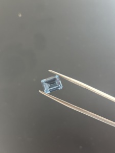 Aigue-marine bleue de laboratoire, spinelle octogonale taillée et facettée, pour la fabrication de bijoux, pierre précieuse synthétique certifiée. - Product Image 1