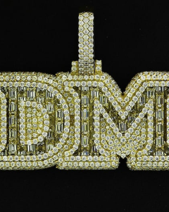 Dvars Diamond Iced Luxury <b>Emerald</b> Moissanite 925 Sterling Silver Gold Plated Rhodium Claw Set Hip Hop Letter <b>Pendant</b> Jewelry - Product Image 6
