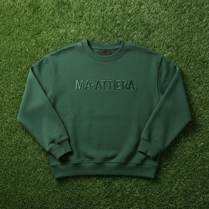 Sudadera Verde de Cuello Redondo para Hombre con Relieve Frontal, Manga Larga, Estilo Casual Urbano, Forro Polar, Venta al por Mayor Personalizada - Product Image 6