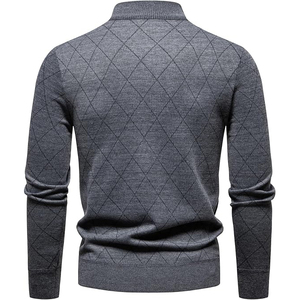 Men's Winter Viscose/Cotton Cable Knit <b>Pullover</b> <b>Sweater</b> Crew Neck Full Sleeve Solid Color Warm Anti-Pilling Front Logo - Product Image 3