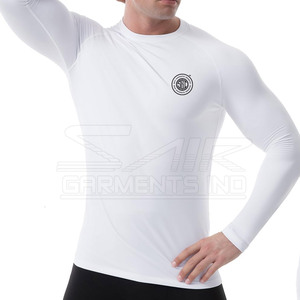 Latest Design Solid Color Men <b>Compression</b> <b>Shirts</b> Comfortable Fitness Wear Men <b>Compression</b> <b>Shirts</b> - Product Image 3