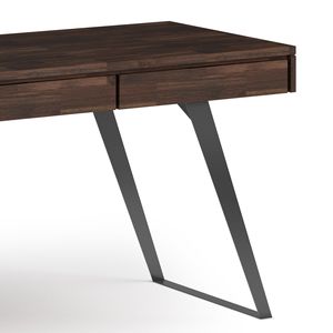 Lowry <b>Large</b> Distressed Charcoal Brown Computer <b>Desk</b> - Product Image 2