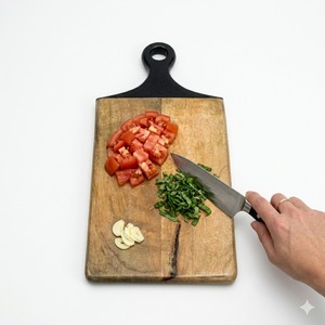 Juego de servidores de ensalada de madera de mango con tenedor y cuchara con diseño de borde de mármol, nueva colección - Product Image 5