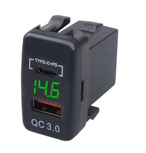 12V 24V 48W <b>USB</b> C PD 30W QC3.0 Voltmeter <b>USB</b> Charger Socket 22x40mm for Toyota <b>Switch</b> Panel - Product Image 2