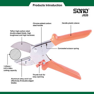 Tijeras de Podar Industriales de Alta Resistencia SONO J520 para Jardín y Árboles Frutales, para Ramas Gruesas, con Mango de PVC Cromado y Acero al Carbono - Product Image 2
