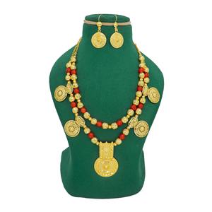 Oman Spécial Designer Plaqué Or Collier pour Femmes Indien Exclusif Designs Omani Vintage Perles Collier Ethnique Dubaï Bijoux - Product Image 1
