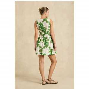 Robe en coton écologique pour femmes, longue, élégante, à imprimé floral, respirante, style décontracté d'été avec décoration en dentelle, offre ODM - Product Image 5