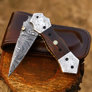 Cuchillo de Caza Plegable de Acero Inoxidable, Cuchillo de Bolsillo, Herramienta de Supervivencia para Campamento al Aire Libre - Product Image 1