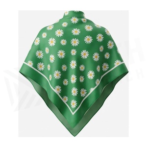 NORTH APPROACH Women's <b>Square</b> <b>Silk</b> <b>Scarf</b> Floral Print Elegant Multi-Functional Fashion Accessory All Seasons - Product Image 2