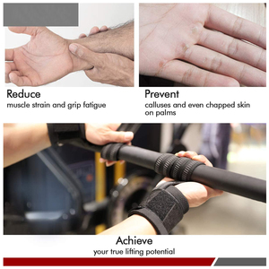 Correas de levantamiento de pesas con protector de muñeca, agarre de doble cara, correas de gimnasio ajustables para peso muerto, costuras de alta resistencia - Product Image 5