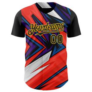 Camiseta de Béisbol/Sóftbol al por Mayor, Nueva Llegada, Alta Calidad, Transpirable, de Secado Rápido, Personalizada, 100% Poliéster, Unisex - Product Image 3