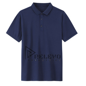 เสื้อเชิ้ตแขนสั้นสีชมพูสำหรับผู้ชาย ยี่ห้อ Golf Relevo Industries ผ้าฝ้าย ระบายอากาศได้ดี พิมพ์ลายโลโก้ด้านหน้า ทรงปกติ น้ำหนัก 320 กรัม - Product Image 4