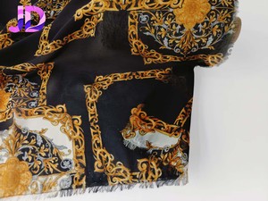 Nuevo diseño de gasa blusa tela patrón personalizado poliéster gradiente Color Digital impreso tela para vestido de mujer - Product Image 6