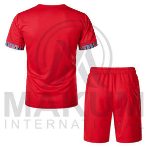 Men's Summer Breathable Quick-Drying Elastic Short-Sleeved T-Shirt Shorts Plus Size Printed Casual Ice-Feel Two-Piece <b>Set</b> - Product Image 2