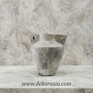 Grey Rustic Handmade <b>Ceramic</b> <b>Vase</b> Sculptural Floor Flower Pot Home Decor - Product Image 4