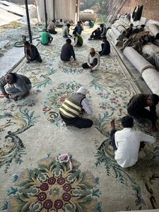 Direct Factory Sale Luxurious <b>Hand</b> <b>Tufted</b> Wool Area <b>Rug</b> Multi-Coloured Embroidered Pattern Fur Floor Decoration Home Living Room - Product Image 3