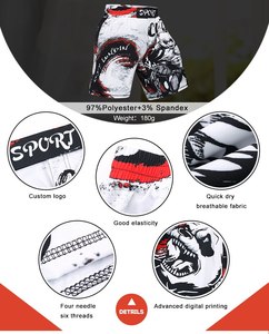 ออกแบบกางเกงซับลิเมชั่นของคุณเอง กางเกง MMA สำหรับฝึกซ้อมต่อสู้ คิกบ็อกซิ่ง พิมพ์ลาย 3 มิติ แห้งเร็ว เหมาะสำหรับออกกำลังกายที่ยิม - Product Image 3