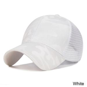 Red Logo Mesh Ponytail <b>Cap</b> Breathable Adjustable Unisex Outdoor Spring Summer Casual Leather 3D Embroidery Hat - Product Image 4