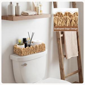 Panier en jacinthe d'eau avec poignées en bois, panier de rangement fait main, vente en gros, écologique, fabriqué au Vietnam - Product Image 6