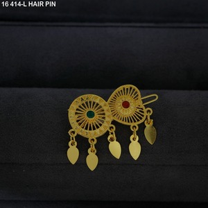 Pasador de Pelo Decorativo Chapado en Oro Árabe para Mujer, Joyería para el Cabello al por Mayor, Accesorios de Moda Árabe para el Cabello al por Mayor B2B - Product Image 4