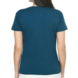 T-shirt Femme Streetwear Col Tombant 220g Qualité Supérieure Coupe Droite 100% Coton Tricoté Lourd – Le Meilleur Choix - Product Image 3