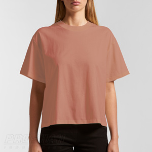Proshah Boxy เสื้อยืดผู้หญิง,เสื้อยืดสตรีสีโรสโกลด์พีชผ้าฝ้ายความยาวปานกลาง100% - Product Image 3