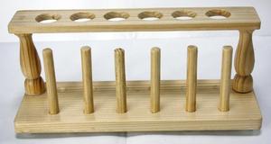 Soporte de madera profesional para laboratorio con orificios perforados, pasadores verticales para secado, personalizable OEM, capacidad de 6-12 orificios, 20 cm - Product Image 5