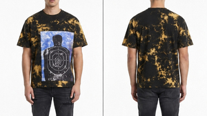 Camiseta de Manga Corta con Estampado Tie-Dye para Hombre, Corte Regular, Cuello Redondo, Estilo Urbano, Jersey de Algodón - Product Image 5
