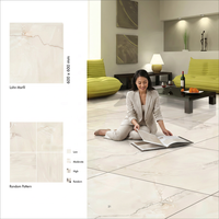 Carreau de granit Lofty Bianco 2x2 Carreaux de sol en marbre égyptien Porcelaine polie Design de sol de bureau 60x60 GVT PGVT Carreaux émaillés