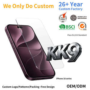ฟิล์มกันรอยกระจกนิรภัยแบบใสพิเศษ OEM ใหม่ 9H+ ความแข็ง KK9 ป้องกันการกระแทก สำหรับ iPhone 18/18Pro/18 Pro Max - Product Image 4