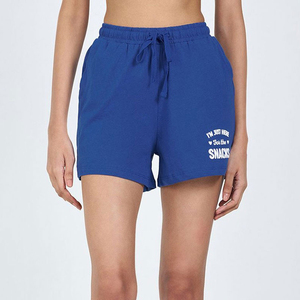 Shorts décontractés personnalisés DTG pour femmes en polyester et coton avec cordon de serrage, imprimé graphique personnalisé, coupe décontractée, vêtements décontractés - Product Image 3